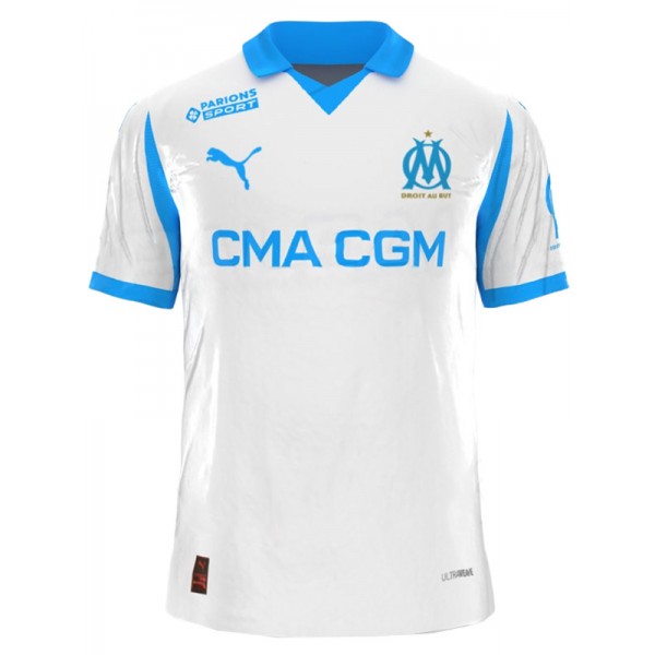 Olympique de Marseille maillot domicile de football pour adulte uniforme de football pour homme premier maillot de football maillot de football sportif 2025-2026